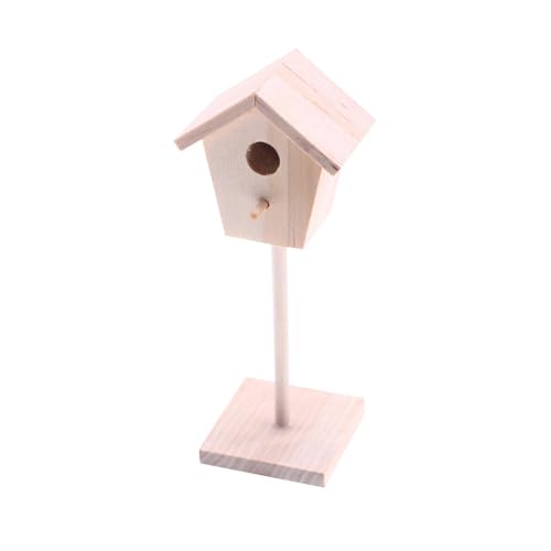 Qianly 1:12 Miniatur Puppenhaus Vogelhaus Modellspielzeug für Den Mini Feengarten von Qianly