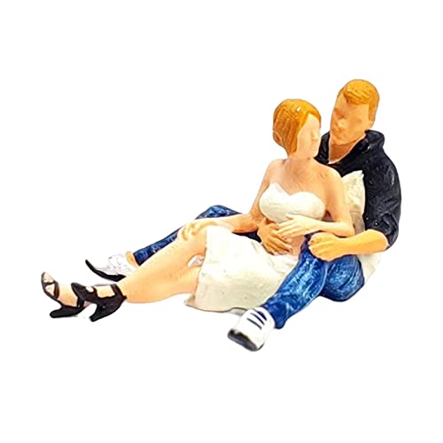 Qianly 1:64 Figuren für Kreative Projekte Und Landschaftsgestaltung, Sitzen Weiß von Qianly