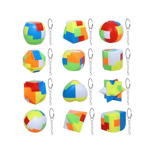 Qianly 12x 3D Puzzles Lock Toy Mind Game für Kindergeschenke von Qianly