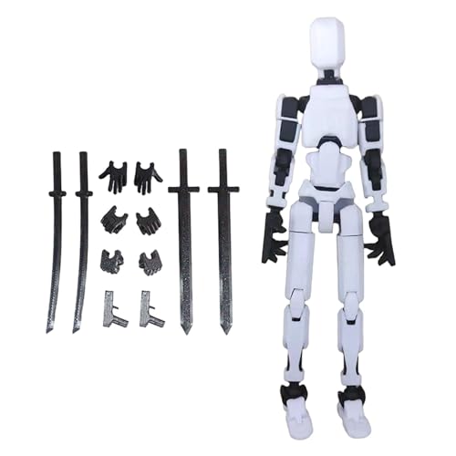 Qianly 13 Actionfigur Gelenke Körpermodell Spielzeug 30cm männliche Actionfigur 3D-gedruckte Actionfigur zum Ausstellen Fotografieren Mannequin, Weiß von Qianly
