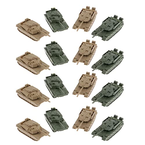 Qianly 16 Stück 4D Panzermodell 1:144 Modell für Sandtisch, 2 x 16 STK von Qianly
