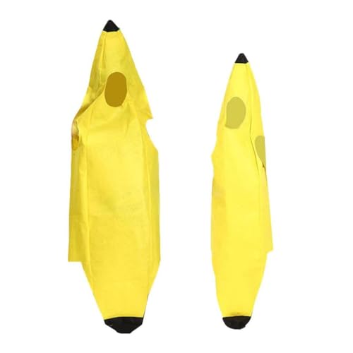 Qianly 2-teiliges Bananenkostüm für Erwachsene und Kinder, Cosplay-Outfit, Obstkostüm, Bananenanzug für Mottopartys von Qianly
