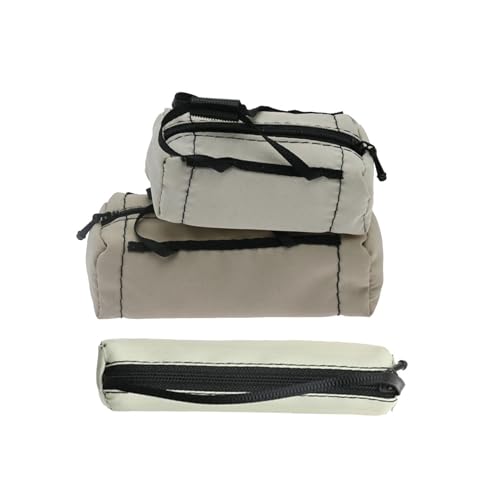 Qianly 3-teilige RC-Auto-Gepäcktasche, Zubehör, Dachwagen-Tasche, Modellauto-Reisetaschen für 1/10 RC Hobby-Auto, grau von Qianly