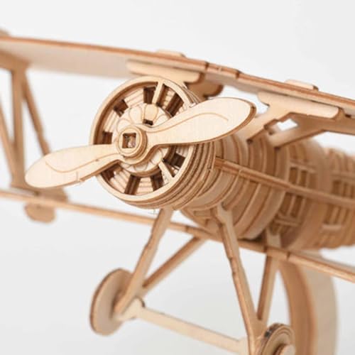 Qianly 3D-Holzpuzzle, Modellflugzeug, handgefertigt, DIY, Basteln, Hobbys für Wohnzimmer, Kinder von Qianly