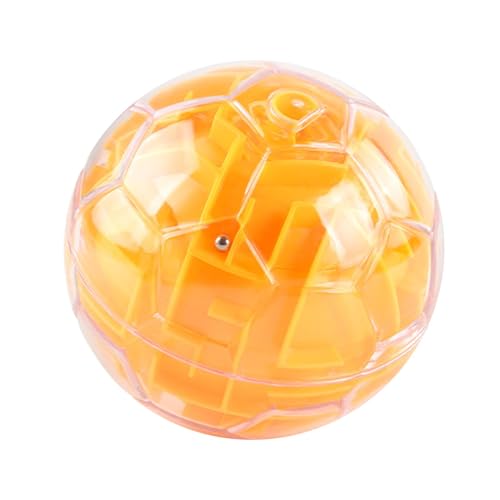 Qianly 3D-Puzzlespielball, fordert die intellektuelle Reaktion heraus, Denksportaufgaben für Kinder, Gelb von Qianly