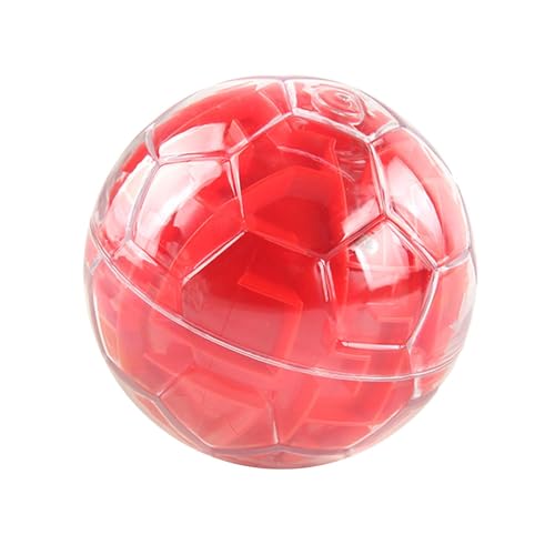 Qianly 3D-Puzzlespielball, fordert die intellektuelle Reaktion heraus, Denksportaufgaben für Kinder, Rot von Qianly