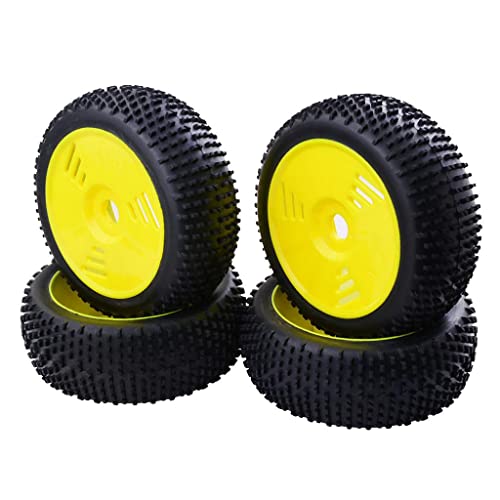 Qianly 4 Stück, 4,3 Zoll Außendurchmesser RC Autoreifen, 17 Mm Felge für HSP, HPI, FS 1/8 Scale Electric, Gelb Qianly 4 Stück, 4,3 Zoll Außendurchmesser RC Autoreifen, 17 Mm Felge für HSP, HPI, FS 1/8 Scale Electric, Gelb von Qianly