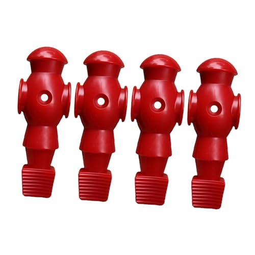 Qianly 4er Pack Tischfußballfiguren, Spieler für Kickertisch, Miniaturfiguren, Rot von Qianly