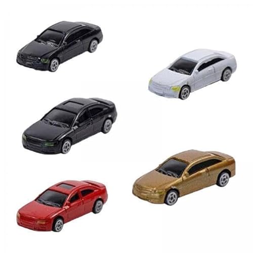 Qianly 5X 5 X Bemalte Miniatur Modellautos, Diorama 1:87, Architektonische Sandtischszenen, Eisenbahn Straßenzubehör, Layout, Fahrzeugdekoration von Qianly