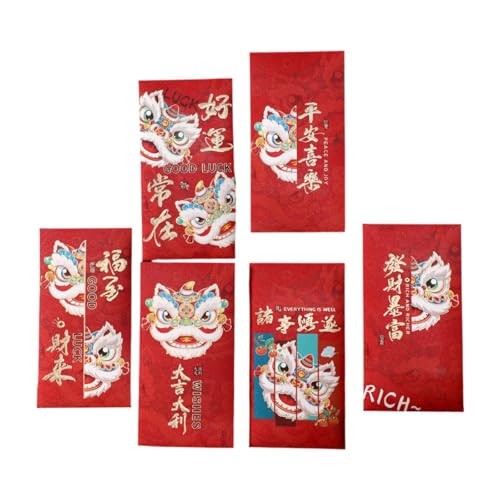 Qianly 6PCS Chinesisches Neujahr Red Envelopes Hong Bao Zum Abschluss des Spring Festivals von Qianly
