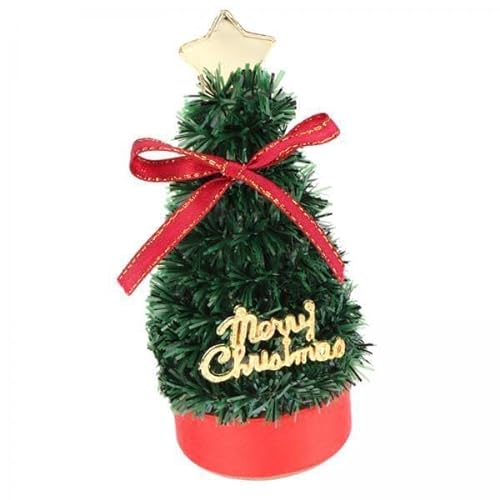 Qianly 6x1/12 Miniatur Weihnachtsbaum, Mini Weihnachtsornament, Rollenspiel, Mikro Landschaftsdekor, Puppenhaus Zubehör für Jungen, Geburtstagsgeschenke von Qianly