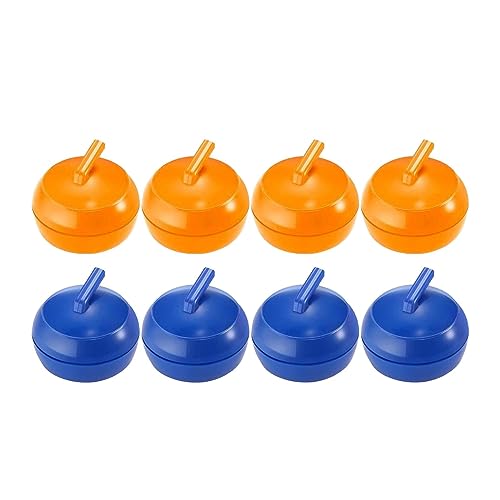 Qianly 8 Teiliges Tabletop Curling Spiel, Curling Brettspiel, Lernspielzeug, Tabletop Curling Pucks, Mini Tabletop Spiele für Freunde, Kinder, Erwachsene, FA von Qianly