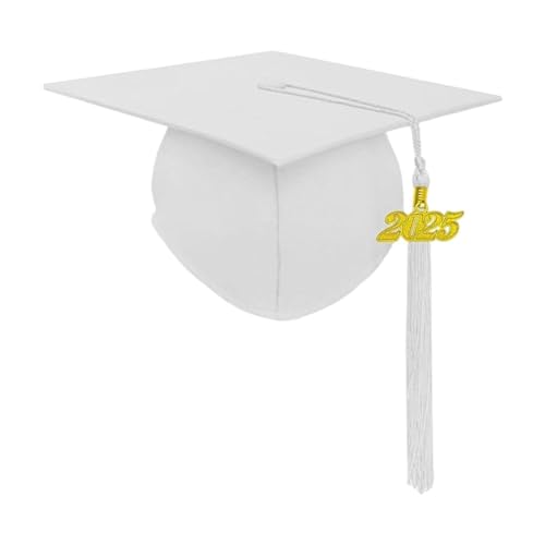 Qianly Abschlusskappe Grad für High School Erwachsene Master Frauen Männer, Weiß Qianly Abschlusskappe Grad für High School Erwachsene Master Frauen Männer, Weiß von Qianly