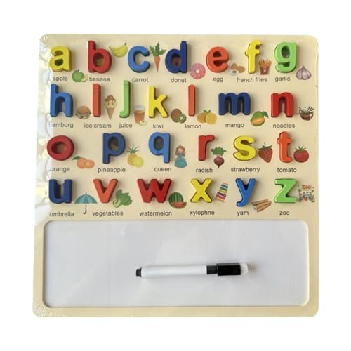 Qianly Alphabet Puzzle Brett, 30 X 30 cm, Holzstifte für Interaktive Übungen, Kleinbuchstaben Qianly Alphabet Puzzle Brett, 30 X 30 cm, Holzstifte für Interaktive Übungen, Kleinbuchstaben von Qianly