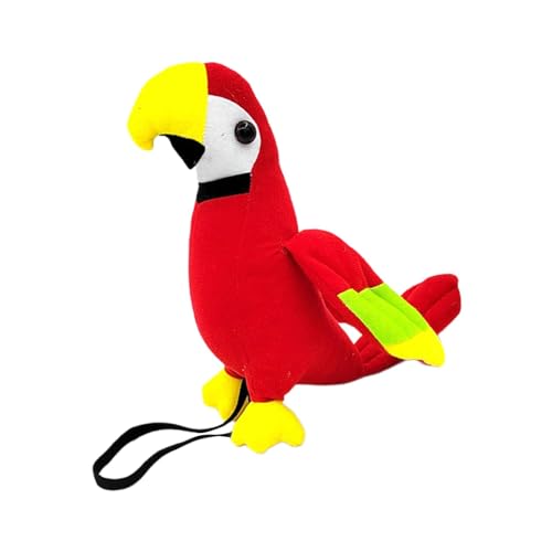 Qianly Ausgestopfter Papagei auf der Schulter, Piratenkostüm-Zubehör, Halloween-Kostüm für Karneval, Papagei-Puppe von Qianly