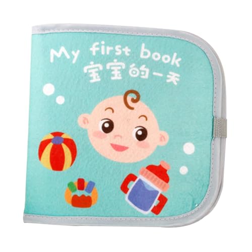 Qianly Baby-Stoffbuch, Montessori-Aktivitätsbuch, Knisterbuch, weiches Babybuch zur Kommunikation, Babytag von Qianly