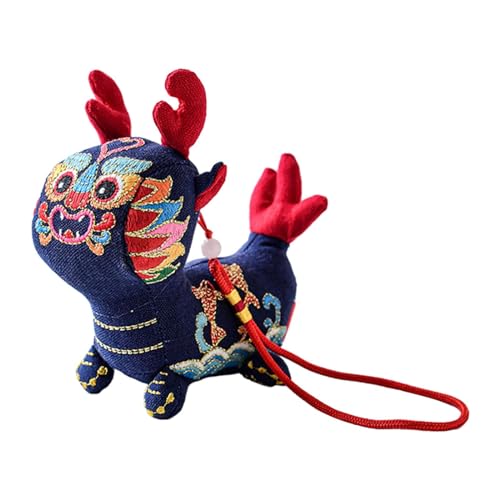 Qianly Chinesischer Drache, Plüschtier, Neujahrsdrache, Stofftier, Spielzeug Zum Aufhängen, Anhänger, Neujahrsdekoration, Ornament für Partygeschenke, Stil E von Qianly