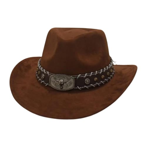 Qianly Cowboyhut warm warm leicht im Freien Sonnenhut für das Einkaufen Fahrtstraße, Kaffee von Qianly