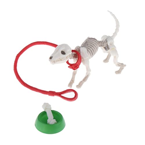 Qianly Dollhouse Miniatures Rement Pose Skeleton Dog Bowl Set Halloween Prop X1, A Qianly Dollhouse Miniatures Rement Pose Skeleton Dog Bowl Set Halloween Prop X1, A von Qianly