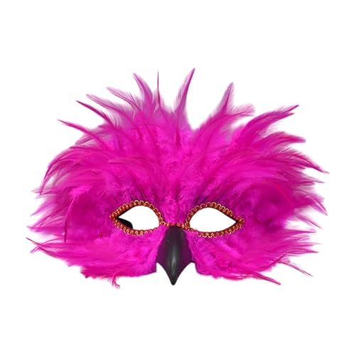 Qianly Federmask Fantasy Face Maske für Mardi Gras Nightclub mittelalterlicher Ostern, Rose Qianly Federmask Fantasy Face Maske für Mardi Gras Nightclub mittelalterlicher Ostern, Rose von Qianly