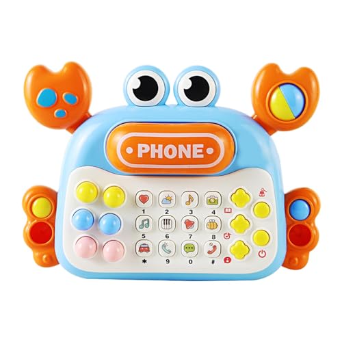 Qianly Geschichtenspielzeug, Handy, Telefon, Geschichtenspielzeug, Babyspielzeug, Telefon, frühes Lernspielzeug für Jungen, Blau von Qianly