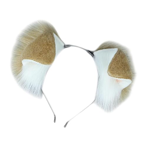 Qianly Haare Reifen Party Dekor Stirnband für Halloween Performance Tier Themenpartys, Helles Kamelweiß Qianly Haare Reifen Party Dekor Stirnband für Halloween Performance Tier Themenpartys, Helles Kamelweiß von Qianly