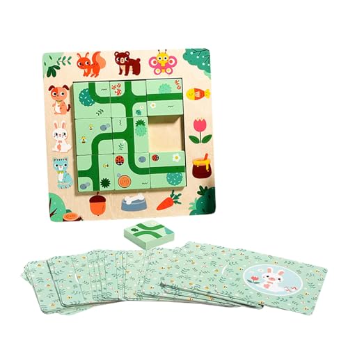 Qianly Holzblock Puzzles Montessori für Jungen Und Mädchen Im Vorschulalter 1 2 3 4 von Qianly