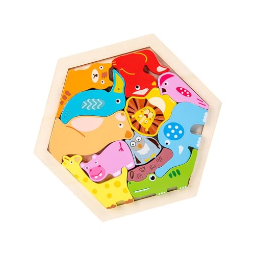 Qianly Holzpuzzles, Puzzles, Holzpuzzles für Kleinkinder für pädagogische Aktivitäten im Vorschulalter, Muster A von Qianly