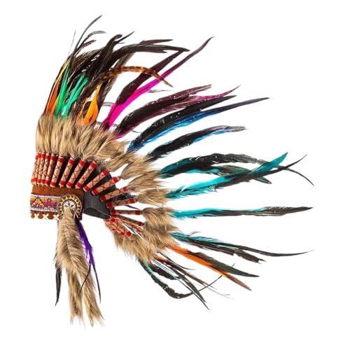 Qianly Indianer-Kopfschmuck, Kostüm, Halloween, Federkopfschmuck Qianly Indianer-Kopfschmuck, Kostüm, Halloween, Federkopfschmuck von Qianly