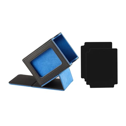 Qianly Kartensammler Box Aus Robustem Material für über 100 Karten, Schwarz Blau von Qianly