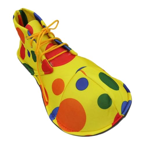 Qianly Kopf Clownschuhe lustige Dress Up Requisiten Cosplay -Schuhe Prom -Requisiten für Erwachsene, Runde Punktmuster, Mittel von Qianly