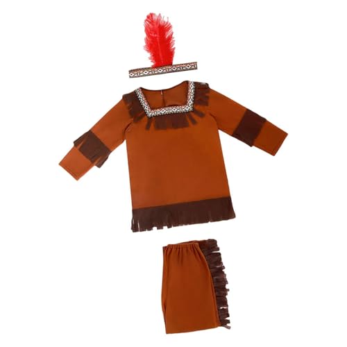 Qianly Kostüme Der Amerikanischen Ureinwohner. Kleider Der Indigenen Amerikanischen Ureinwohner, L Size for Boy von Qianly
