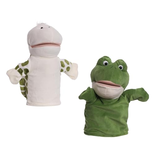 Qianly Kreative Tier Handpuppen für Kinder, Interaktives Lernspielzeug, Froschschildkröte von Qianly