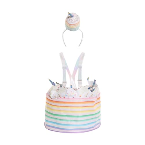 Qianly Kuchenkostüm für Kinder, süßes Kostüm für Bühnenauftritte, Partys, Rollenspiele Qianly Kuchenkostüm für Kinder, süßes Kostüm für Bühnenauftritte, Partys, Rollenspiele von Qianly