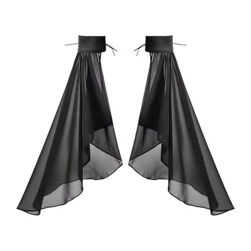 Qianly Lange Tulle Sleeves Damen für Kleider Cosplay Halloween Bühne, Schwarz Qianly Lange Tulle Sleeves Damen für Kleider Cosplay Halloween Bühne, Schwarz von Qianly