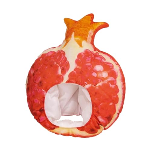 Qianly Lustige Granatapfelhut Kostümhut Fruchtfoto Requisite Kopfbedeckungskopfschmutz von Qianly