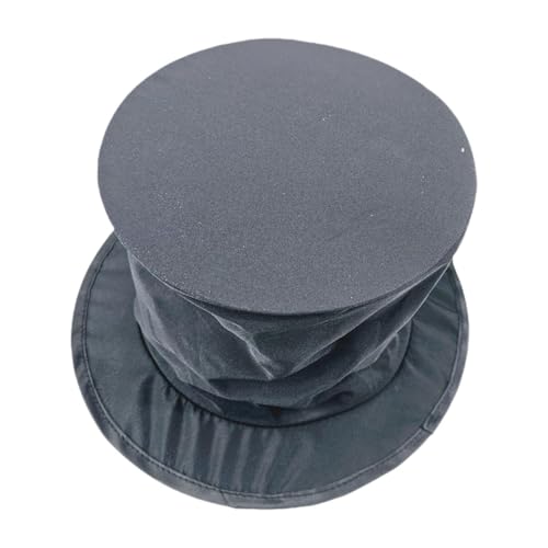 Qianly Magicians Kostümhut Magische Requisiten Wearable Folding Top Hut Spring Mütze für Dress Up Cosplay Magicians Tancers Party Party von Qianly