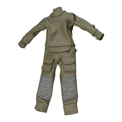 Qianly Miniatur-Neoprenanzug-Overall-Kostüm im Maßstab 1:6, Mini-Bodysuit mit Langen Ärmeln für 12 Zoll große männliche Actionfiguren von Qianly