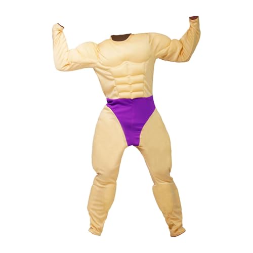 Qianly Muskel Jumpsuit Kostümkörperbauer Kleidung für Karneval Cosplay, L Qianly Muskel Jumpsuit Kostümkörperbauer Kleidung für Karneval Cosplay, L von Qianly