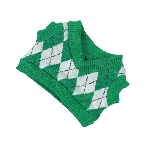 Qianly Outfits für Plüschpuppen, Pullover Und Anziehsachen, Zubehör für Puppen, Modeartikel für 15 cm, Grünes Gitter von Qianly