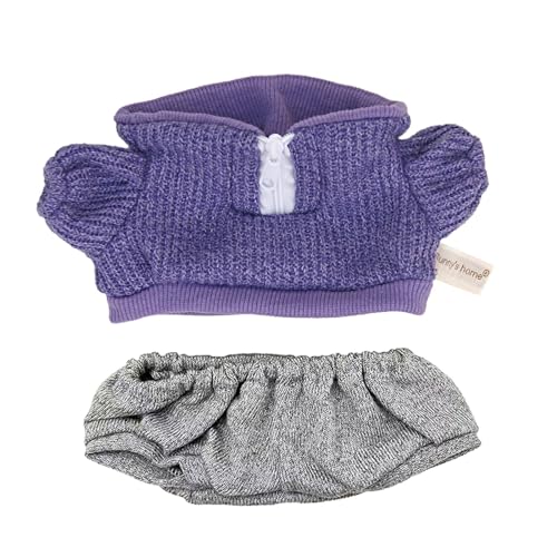 Qianly Plüschpuppenkleidung für Kinder, Kreative Puppenmode für kleine Mädchen, violetter Strickpullover von Qianly