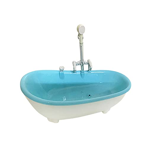 Qianly Puppenhaus Badewanne Im Maßstab 1:6 für 12 Zoll Puppenfiguren, Blau Qianly Puppenhaus Badewanne Im Maßstab 1:6 für 12 Zoll Puppenfiguren, Blau von Qianly