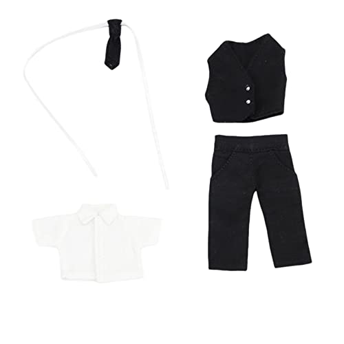 Qianly Puppenkleidung Und Zubehör 1/12 für Jungen Puppengeschenk für 3 bis 7 Jährige, Schwarz Qianly Puppenkleidung Und Zubehör 1/12 für Jungen Puppengeschenk für 3 bis 7 Jährige, Schwarz von Qianly