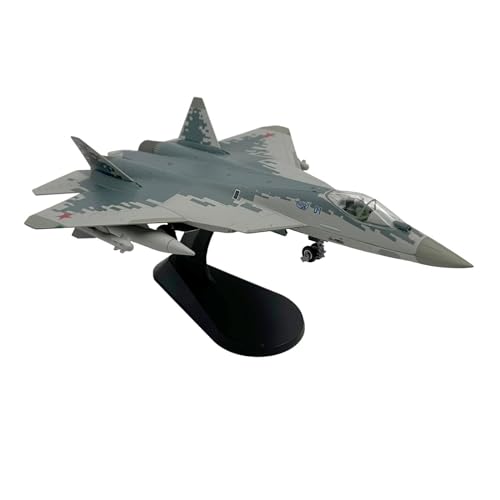 Qianly SU-57, Kampfflugzeug-Modellspielzeug aus Druckguss, Flugzeugmodell, Kampfflugzeugmodell, als Geschenk für Jungen von Qianly