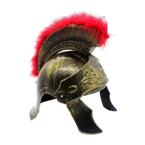 Qianly Samurai römischer Helm, Kopfbedeckung Ritterkleid Hut, griechischer korinthischer Helm Ritterkostüm für Cosplay Requisiten Rollenspielparty von Qianly