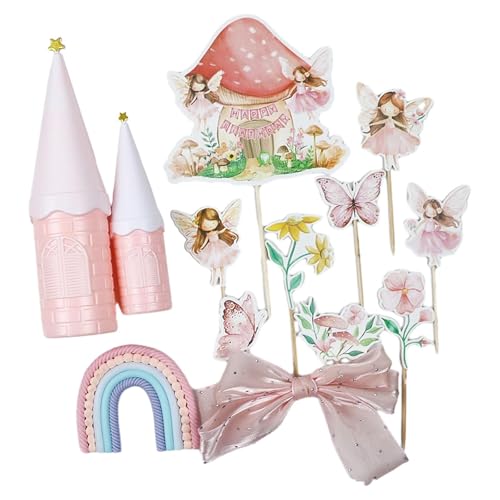 Qianly Set mit 13 Feen Kuchendekorationen für Geburtstags Cupcakes, von Qianly