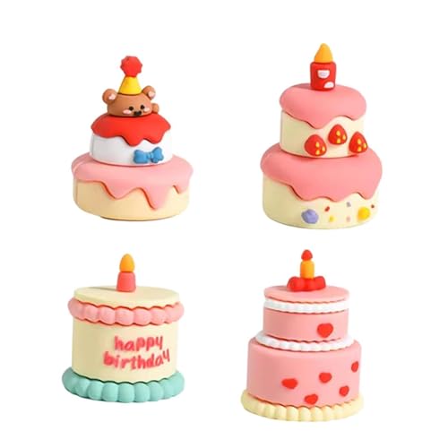 Qianly Set von 5 Mini Kuchen Figuren für Partydekor Und Geschenke, Gemischtes Paket von Qianly