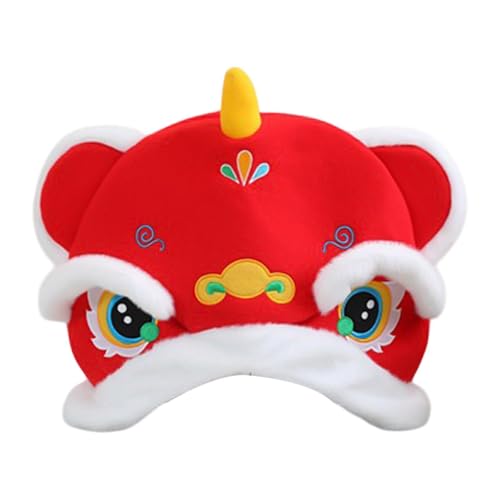Qianly Soft Plüschhut Stoffed Toy Lion Tanz Kopfbedeckung für Halloween Neujahrsgeschenk von Qianly