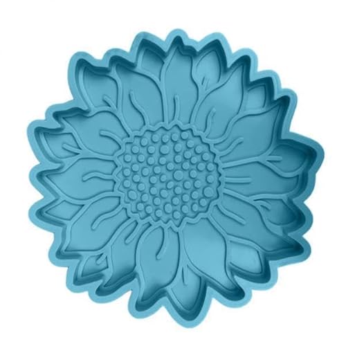 Qianly Sonnenblumen Untersetzer Form für kreative DIY Projekte, Blau, 2 STK von Qianly