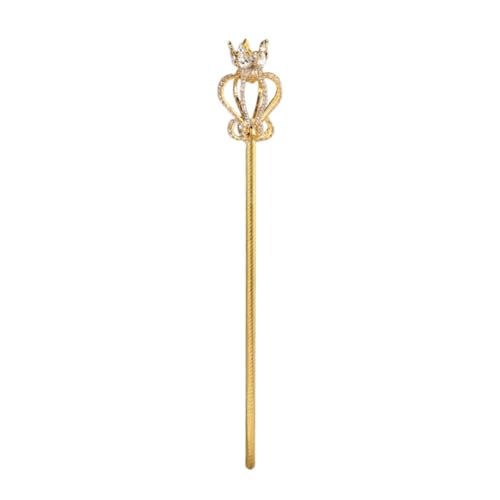 Qianly Strassstein Prinzessin Stick für Halloween Party Geburtstag Cosplay, Gold von Qianly